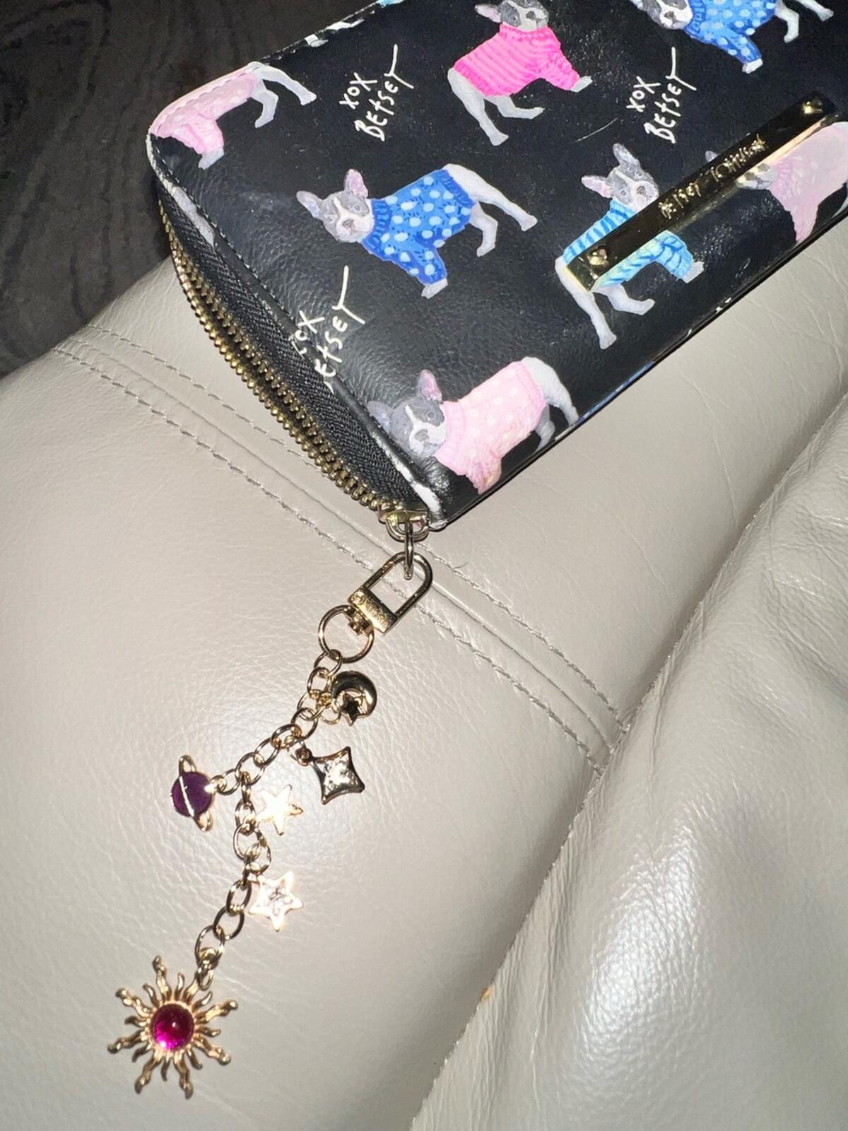 Betsey Johnson Insulated French Bulldog Print Tote with Matching Wallet