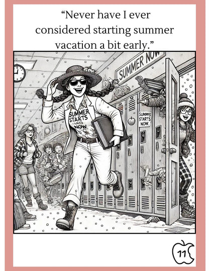 Inside the Teacher's Mind | Funny Teacher Coloring Book