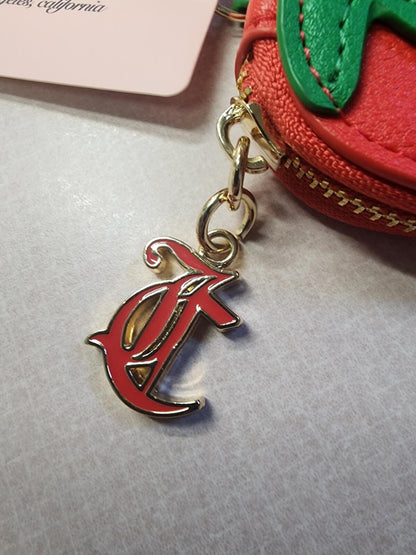 Juicy Couture Strawberry Coin Pouch Keychain Bag Charm NWT Exclusive
