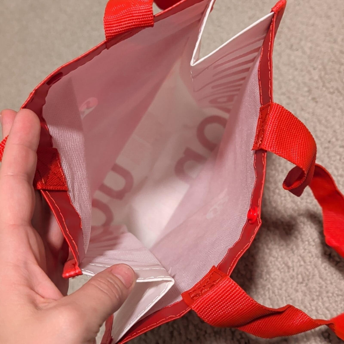 lululemon athletica Red Reusable Tote Bag - Stylish Everyday Shoulder Bag
