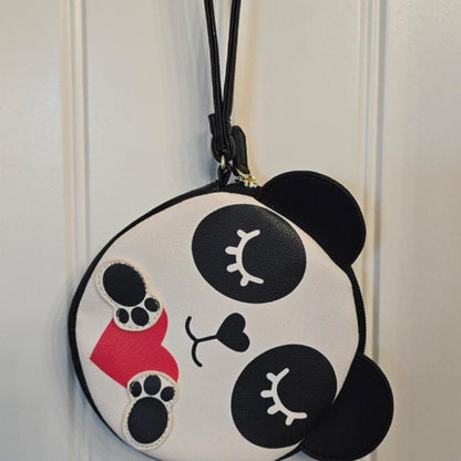 Luv Betsey Johnson Panda Wristlet Coin Purse Pouch Kawaii Heart