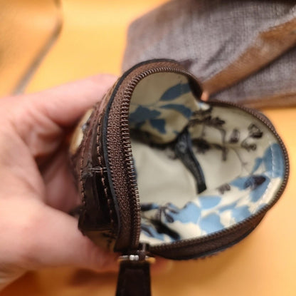 Brighton Heart Brown Croc Patent Leather Small Coin Purse!