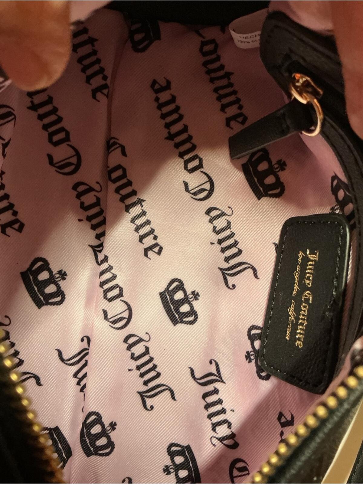 Juicy Couture Holiday In Roll Bag w/Teddy Bear Plush Charm - Liquorice