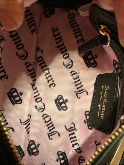 Juicy Couture Holiday In Roll Bag w/Teddy Bear Plush Charm - Liquorice