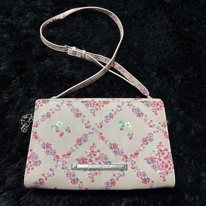 Betsey Johnson Pink Floral Crossbody Bag with Bow Accent - Y2K Style