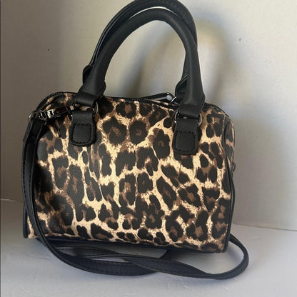 NWTRare Luv Betsey Johnson Leopard Print Mini Barrel Bag