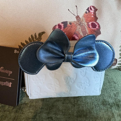 Loungefly Disney Minnie Mouse Bow Ears Small Zip Wallet NWT