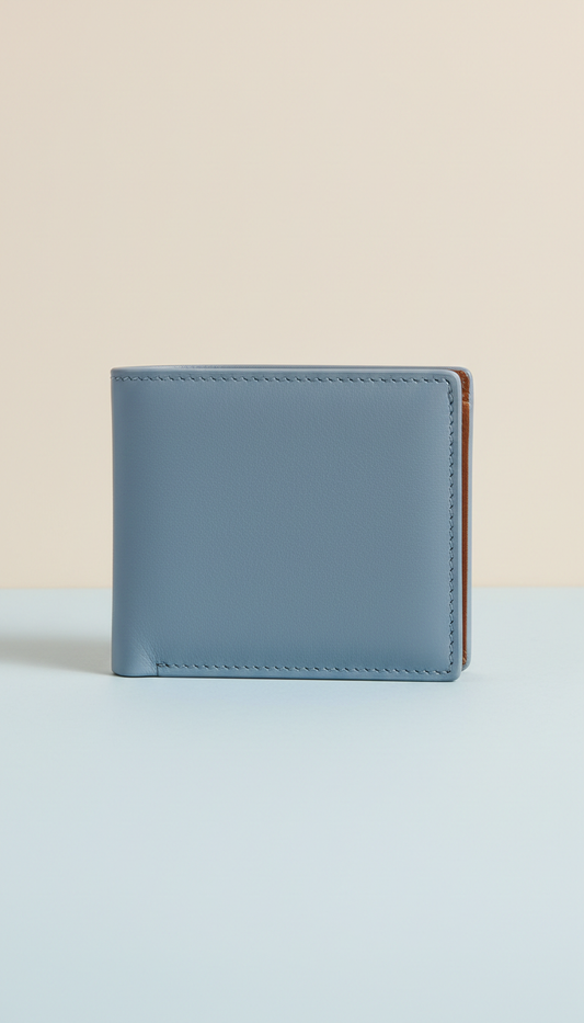 Powder Blue Genuine Leather Wallet