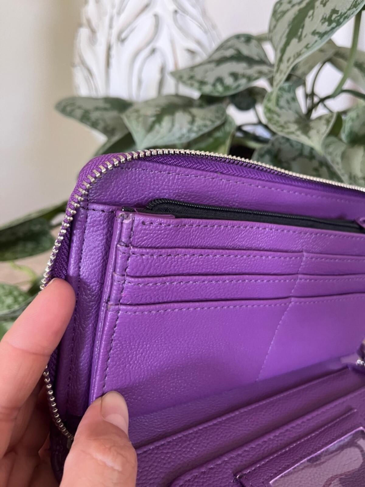 Betsey Johnson Vibrant Purple Quilted Heart Wristlet