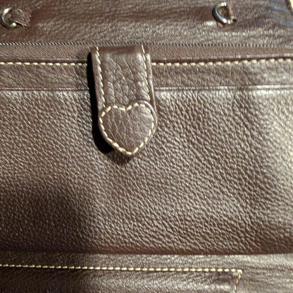 Brighton Brown Leather Women's Wallet with Decorative Metal Accent