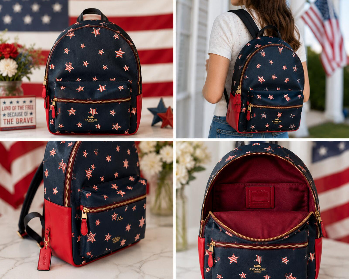 Coach Charlie Star Print Mini Backpack NWOT