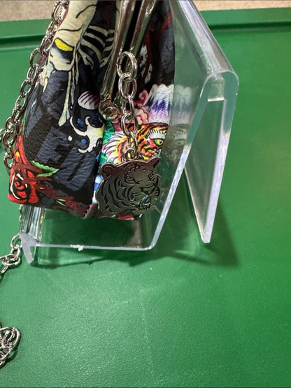 Ed Hardy Women's Mini Crossbody Coin Pouch with Tattoo-Inspired Design