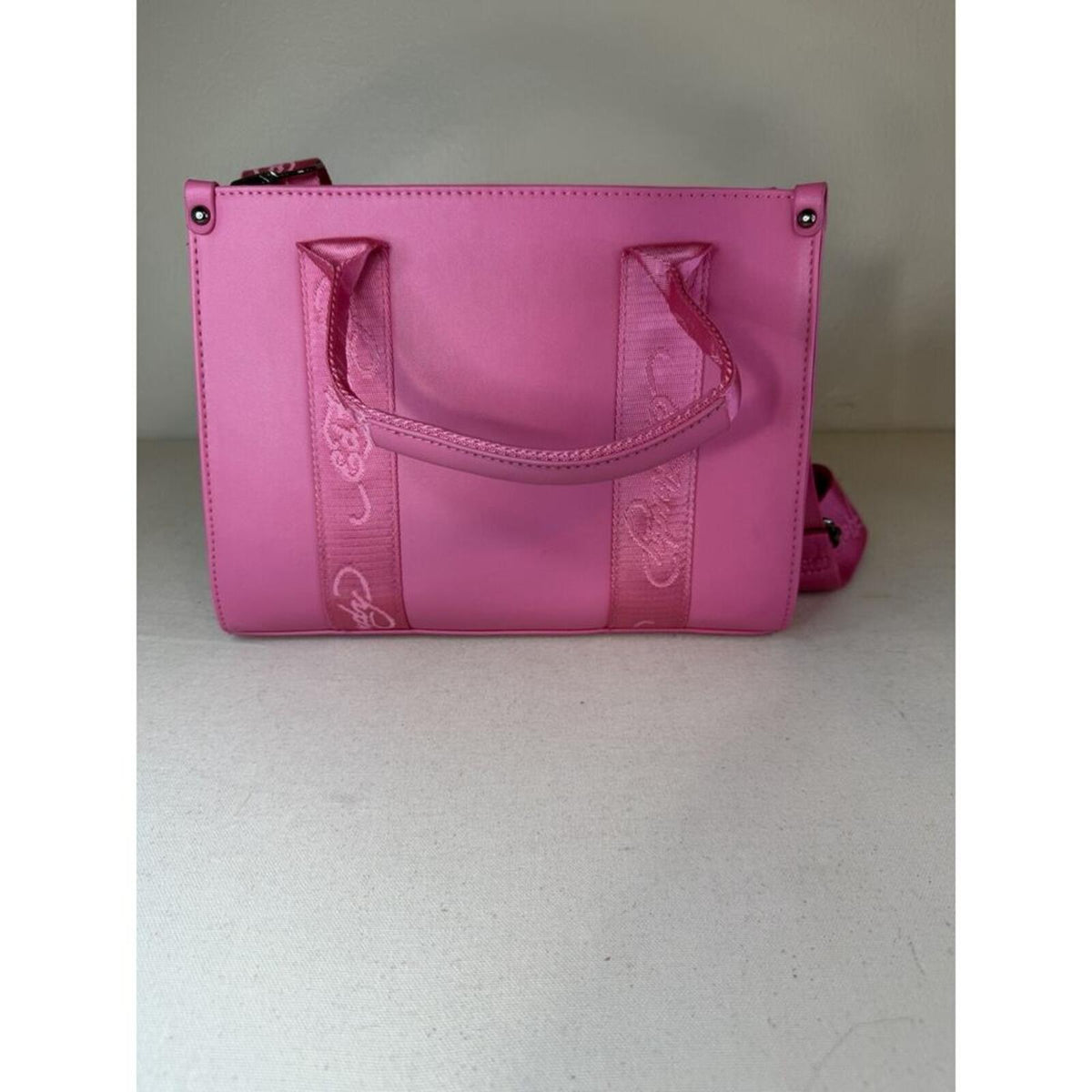 NWT Ed Hardy Pink Tiger Bag Embossed Tote Crossbody Satchel Purse Glam