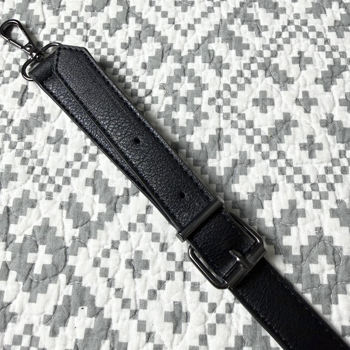 KILLSTAR Black faux leather studded crossbody bag strap. STRAP ONLY, NO