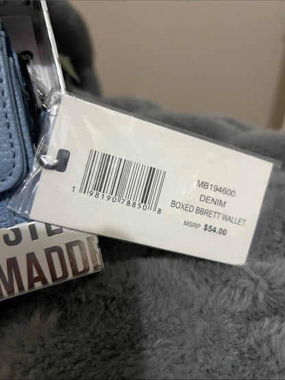 Steve Madden Denim Blue Boxed Brett Wallet - New With Tags