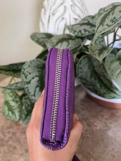 Betsey Johnson Vibrant Purple Quilted Heart Wristlet