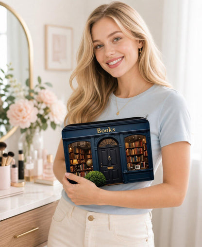Bookstore Makeup Bag Library Cosmetic Pouch Book Lover Gift