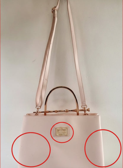 Loungefly Pink Deathly Hallows Women's Crossbody Bag with Rose Gold Hardware