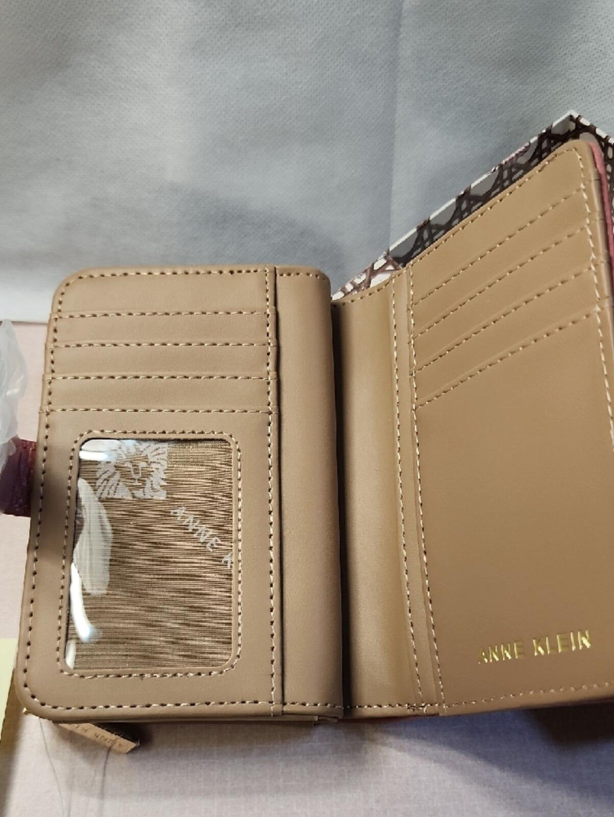 Anne Klein Rose Pink Horsebit Wallet Gold Hardware Quiet Luxury NWT