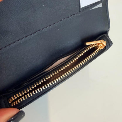 Kate Spade Laurel Way Mikas Pond Darla Black Mini Palm Bifold Wallet NWOT