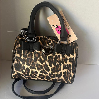 NWTRare Luv Betsey Johnson Leopard Print Mini Barrel Bag
