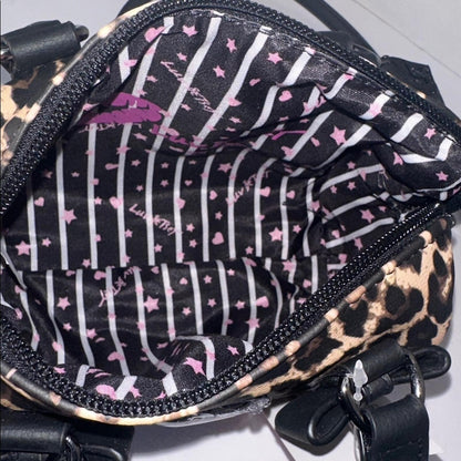 NWTRare Luv Betsey Johnson Leopard Print Mini Barrel Bag