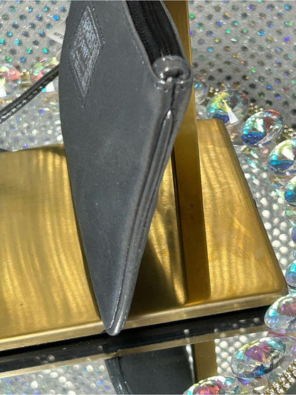 Coach Poppy Metallic Silver Wristlet Gold Accent NWT