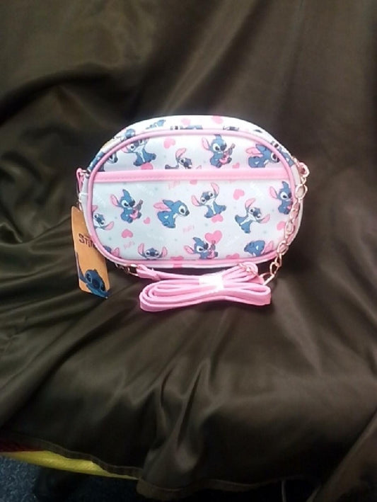 Disney Stitch Pink Hearts Crossbody Bag Kawaii NWT