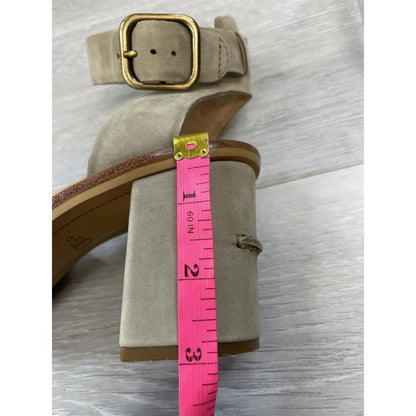 UGG Women's Tan Suede Block Heel Sandals - Boho Summer Style Size 8.5