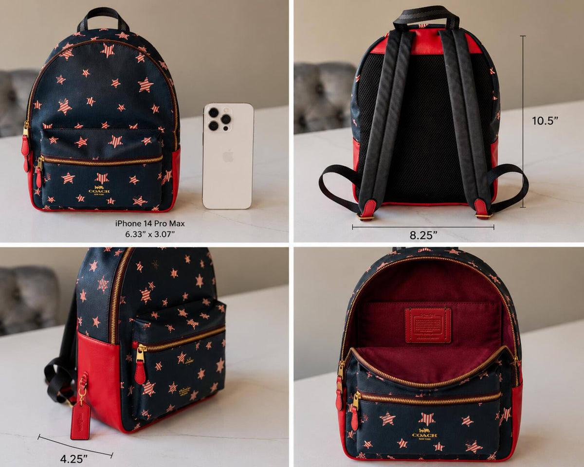 Coach Charlie Star Print Mini Backpack NWOT
