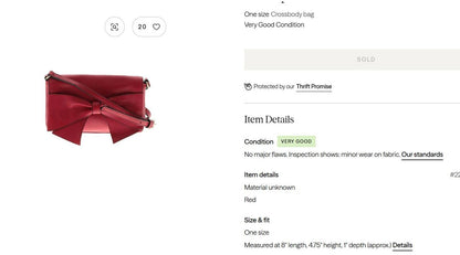 Kate Spade Montrose Avenue Aster Red Leather Bow Crossbody Bag Purse