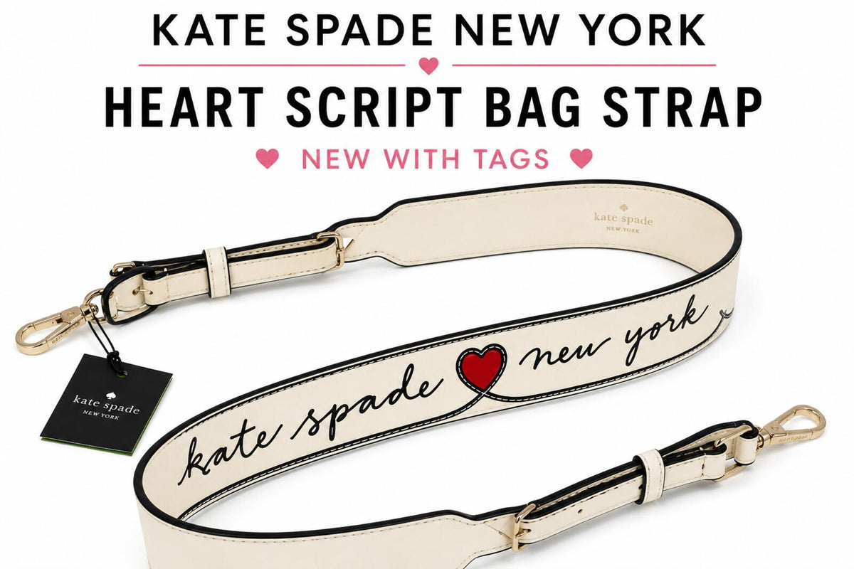 Kate Spade New York Heart Replacement Bag Strap Ivory Meringue MSRP $128 NWT