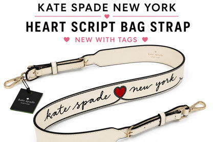 Kate Spade New York Heart Replacement Bag Strap Ivory Meringue MSRP $128 NWT