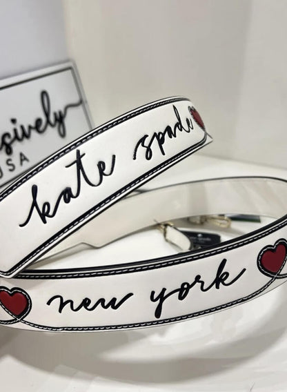 Kate Spade New York Heart Replacement Bag Strap Ivory Meringue MSRP $128 NWT