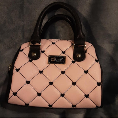 Betsey Johnson Pink and Black Mini Bag