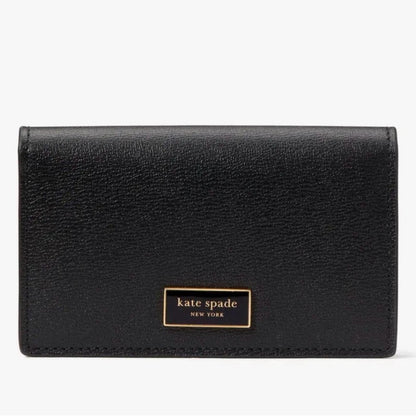 Kate Spade Laurel Way Mikas Pond Darla Black Mini Palm Bifold Wallet NWOT