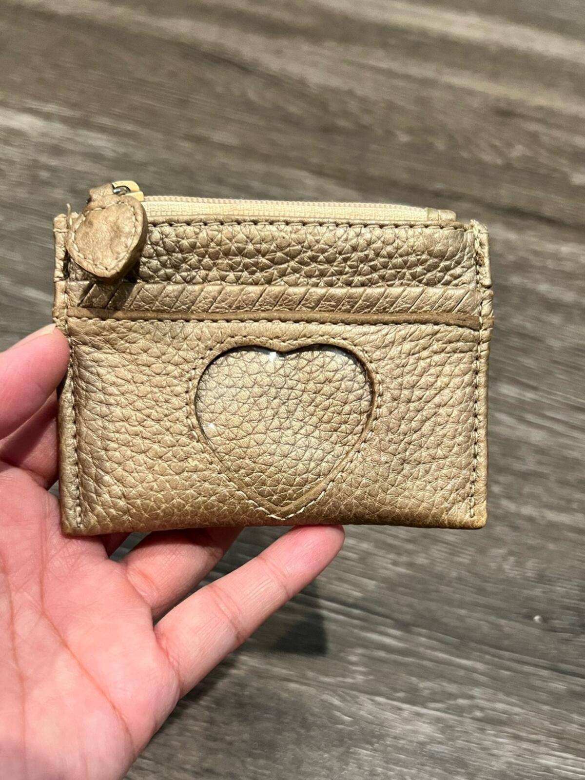 Brighton Gold Tone Card Wallet & Coin Pouch for Women