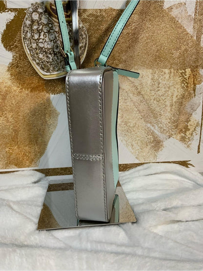 Kate Spade New York Mint and Silver Colorblock Crossbody Bag