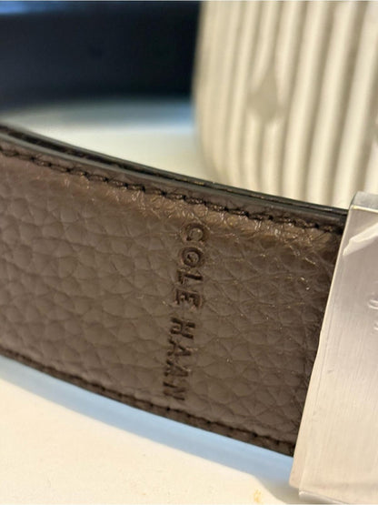NWOT Cole Haan Reversible Leather Belt with Silver Buckle