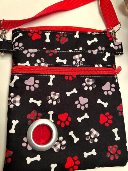 Handmade Dog Walker Crossbody Treat & Poop Bag Holder NWOT