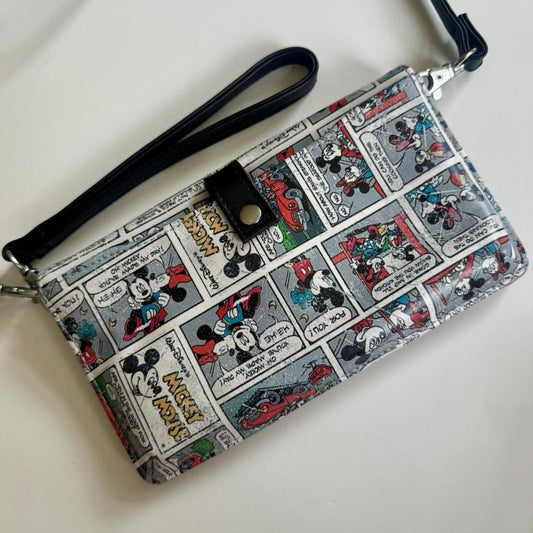 Disney Mickey Mouse Comic Strip Crossbody Bag with Adjustable Strap