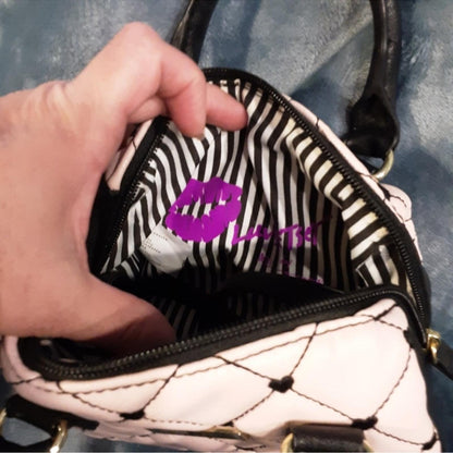 Betsey Johnson Pink and Black Mini Bag