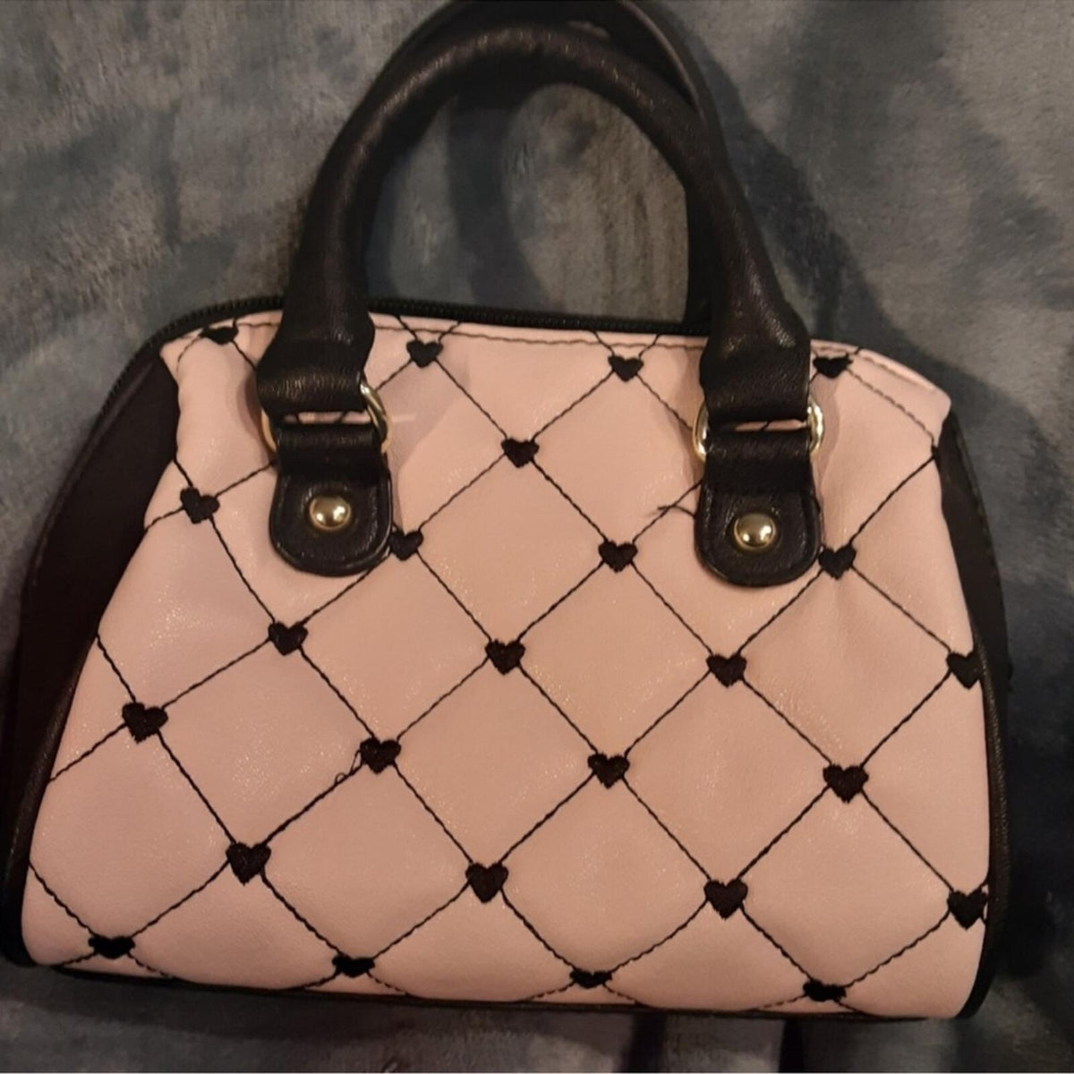 Betsey Johnson Pink and Black Mini Bag
