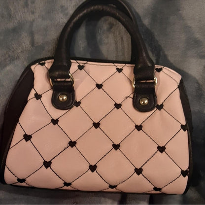 Betsey Johnson Pink and Black Mini Bag