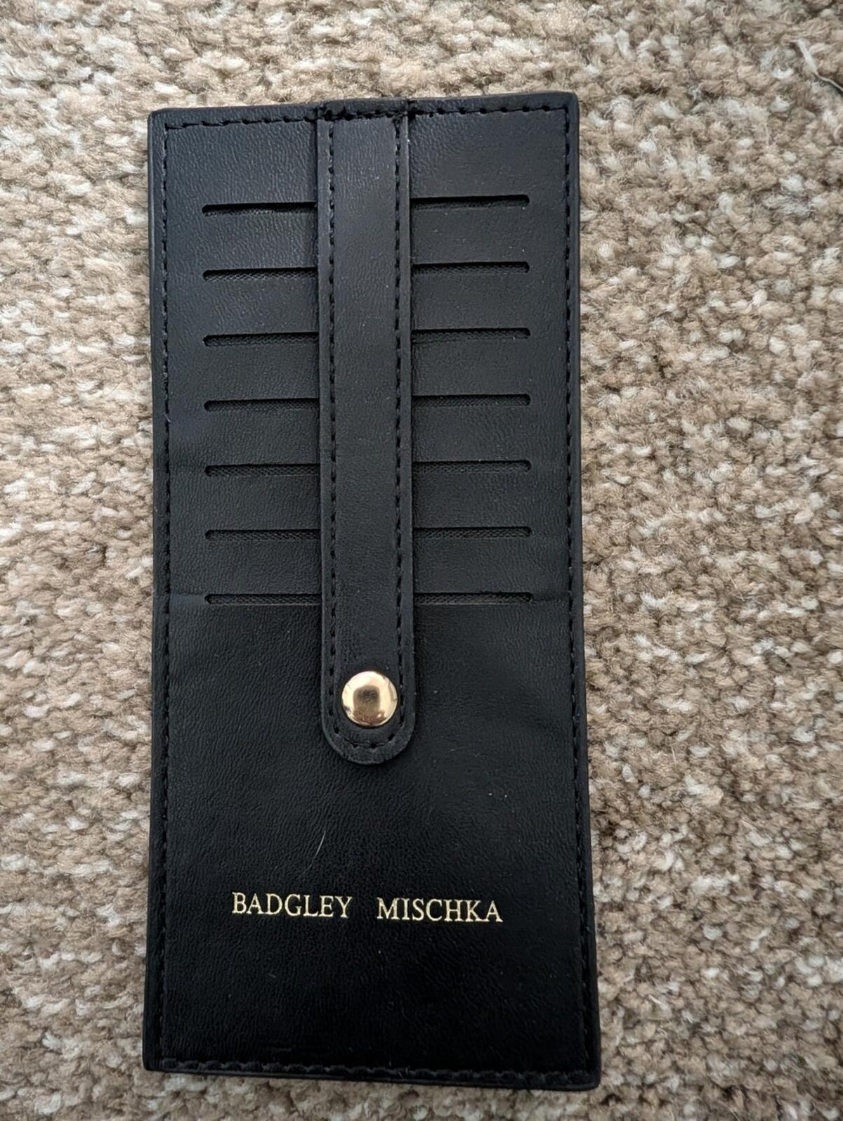 Badgley Mischka Black Simple Cards Holder