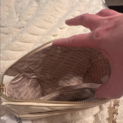 NWT Steve Madden Blexi Quilted Crossbody – Cream & Gold (Rare/Sold Out)