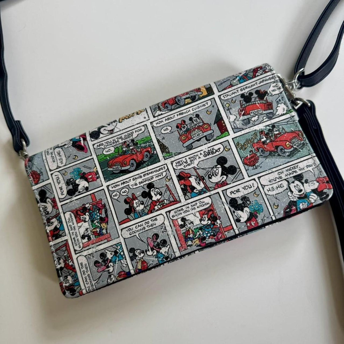 Disney Mickey Mouse Comic Strip Crossbody Bag with Adjustable Strap