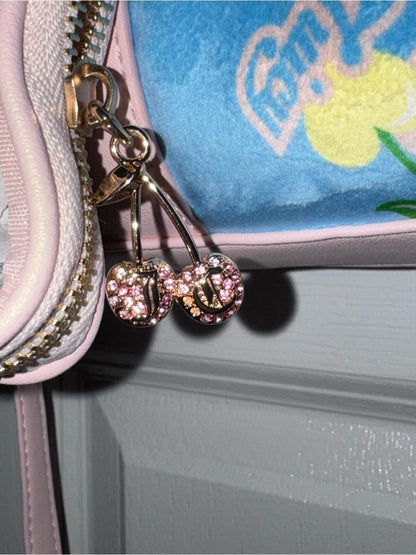 Juicy Couture Blue & Pink Mini Barrel Crossbody Bag with Coin Purse