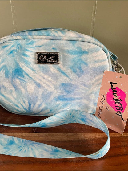 Betsey Johnson Blue Tie-Dye Crossbody Bag nwt
