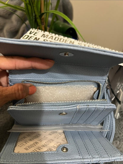 Steve Madden Denim Blue Boxed Brett Wallet - New With Tags